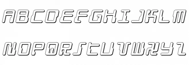 Droid Lover 3D Expanded Italic フォント 小文字