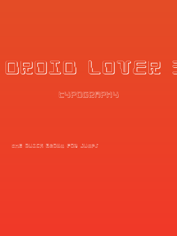 Droid Lover 3D Expanded Poster