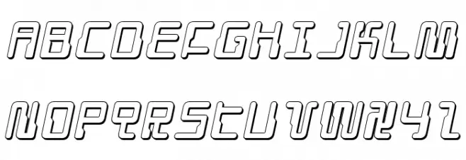 Droid Lover 3D Italic Font Litere mari