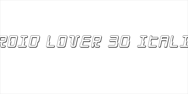 Droid Lover 3D Italic Logo