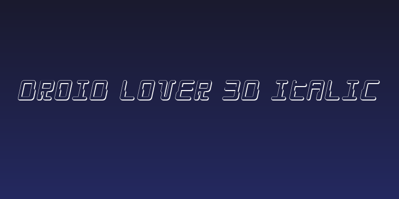 Droid Lover 3D Italic Social Header