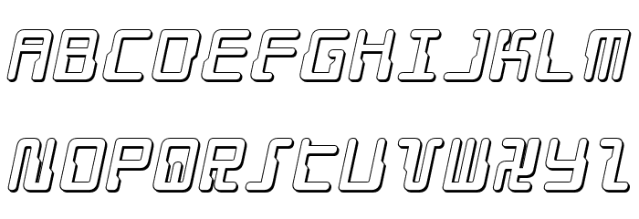 Droid Lover 3D Italic Font LOWERCASE