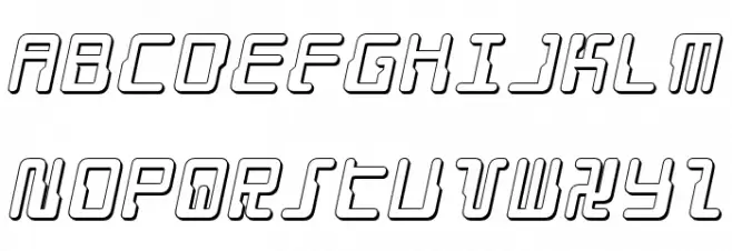Droid Lover 3D Italic फ़ॉन्ट लोअरकेस