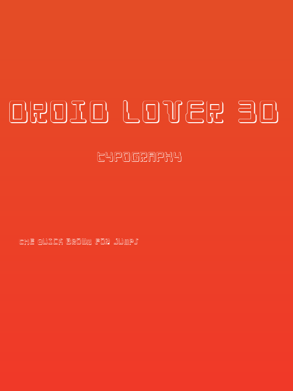 Droid Lover 3D Poster