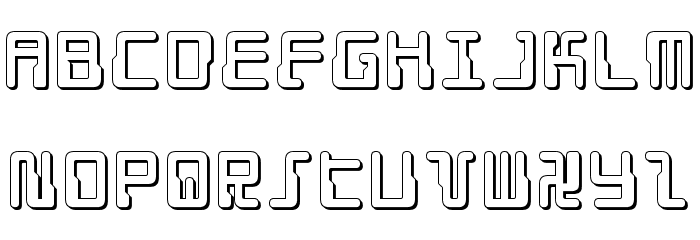 Droid Lover 3D Font LOWERCASE