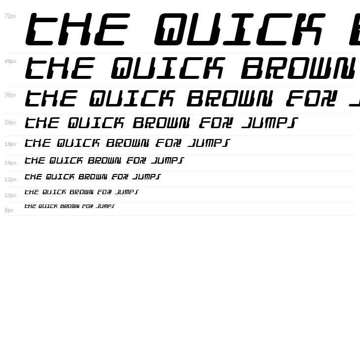 Droid Lover Expanded Italic Waterfall