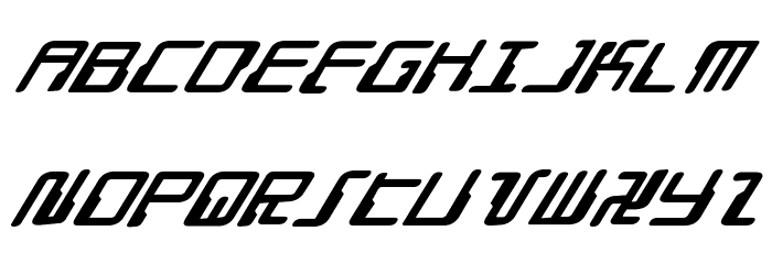 Droid Lover Expanded Rotalic Font LOWERCASE