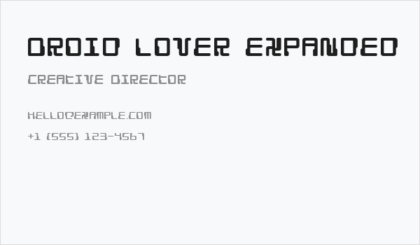 Droid Lover Expanded Business Card