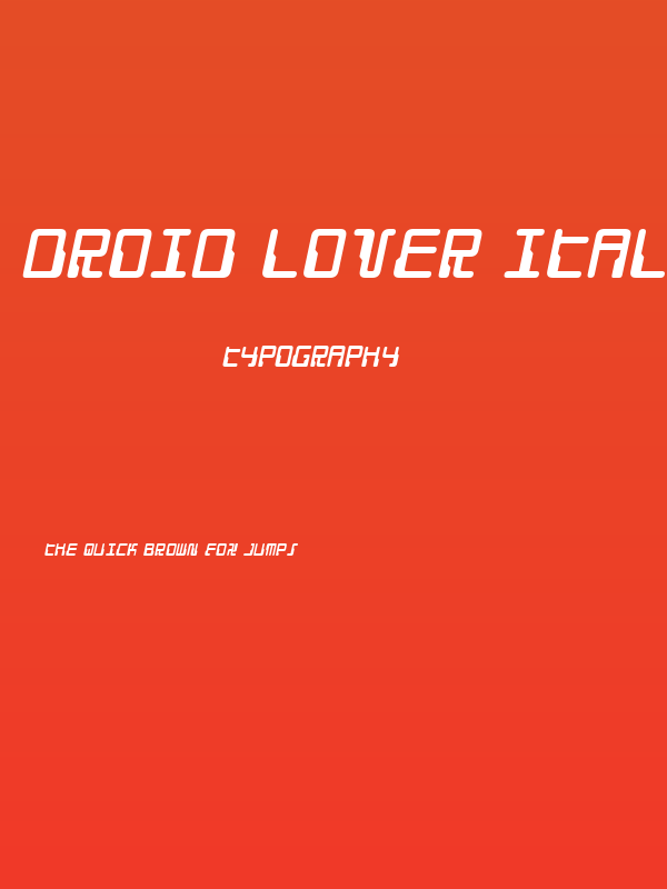 Droid Lover Italic Poster