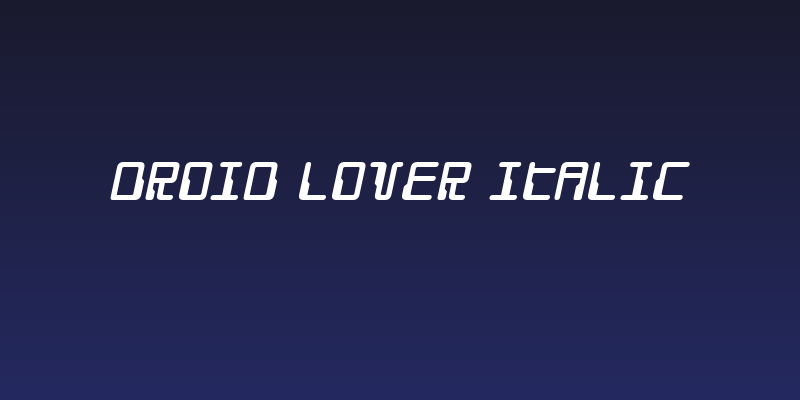 Droid Lover Italic Social Header
