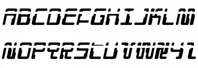 Droid Lover Laser Italic 字体 大写