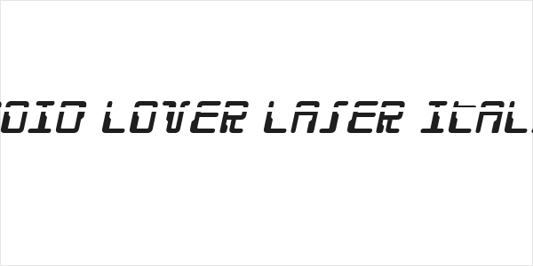 Droid Lover Laser Italic Logo