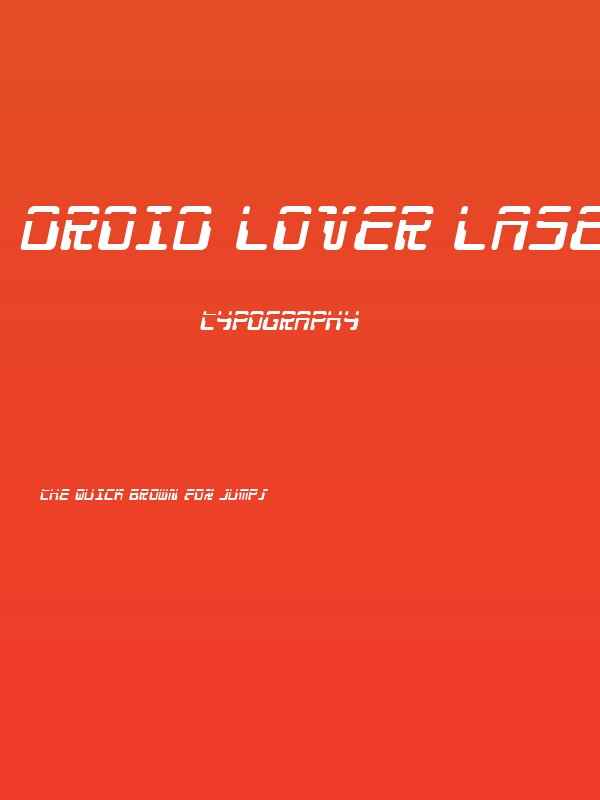 Droid Lover Laser Italic Poster