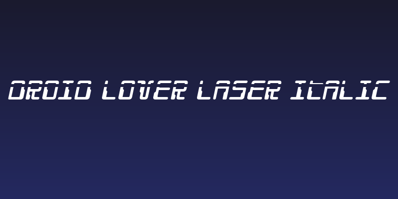 Droid Lover Laser Italic Social Header