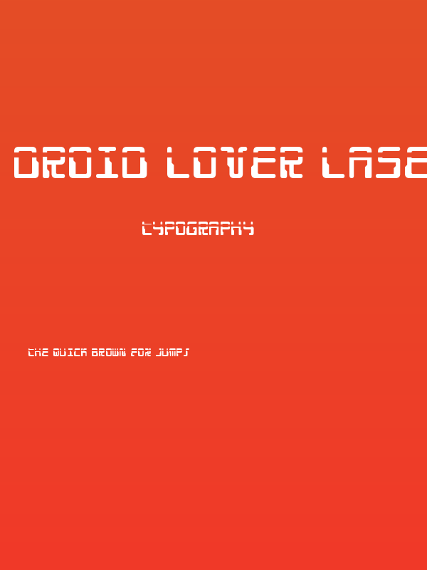 Droid Lover Laser Poster