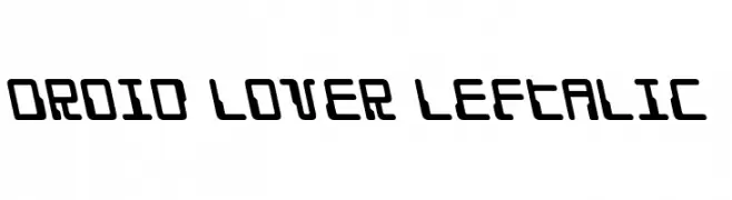 Droid Lover Leftalic  नि: शुल्क फ़ॉन्ट्स डाउनलोड
