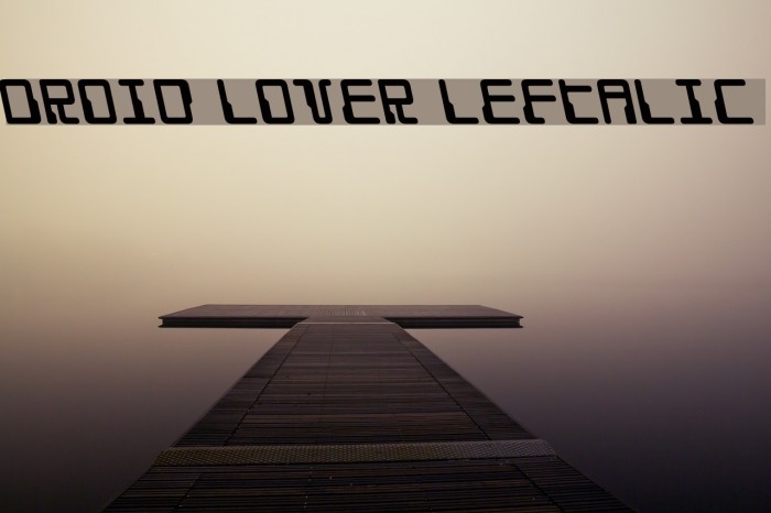 Droid Lover Leftalic Font examples