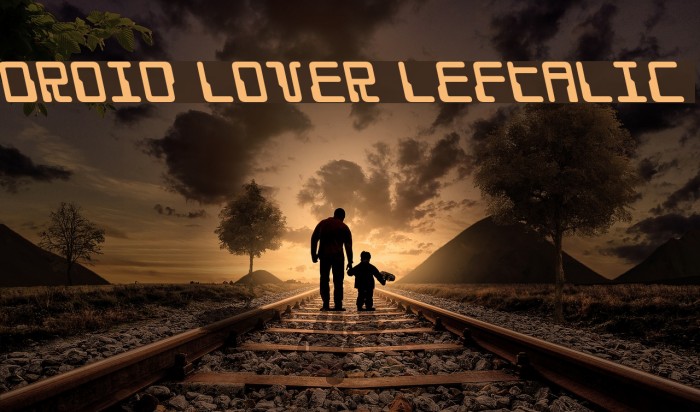 Droid Lover Leftalic Font examples