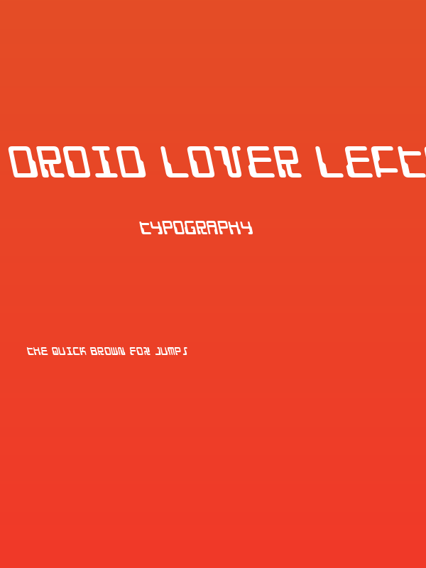 Droid Lover Leftalic Poster