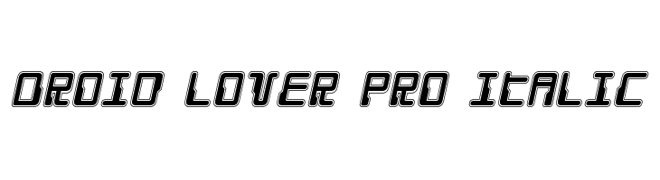 Droid Lover Pro Italic Font
