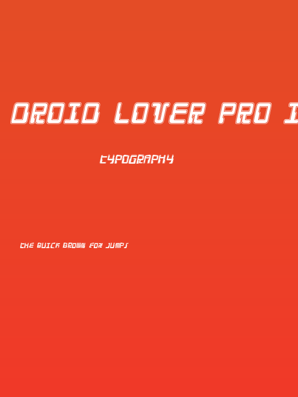 Droid Lover Pro Italic Poster
