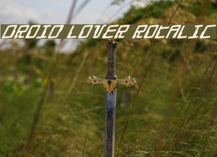 Droid Lover Rotalic Font examples
