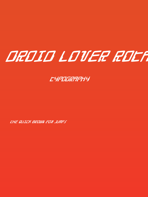 Droid Lover Rotalic Poster