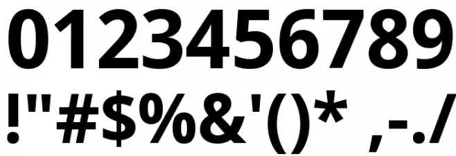 Droid Sans Bold Font OTHER CHARS