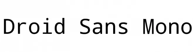 Droid Sans Mono  नि: शुल्क फ़ॉन्ट्स डाउनलोड