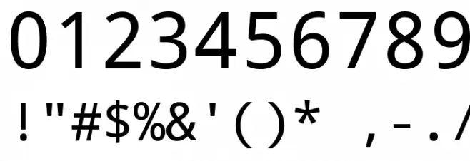 Droid Sans Mono Font OTHER CHARS