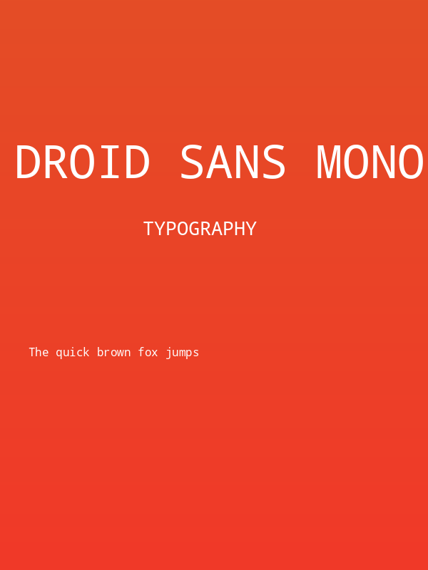 Droid Sans Mono Poster