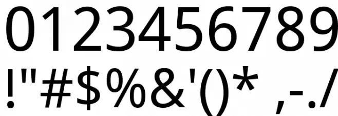 Droid Sans Font OTHER CHARS