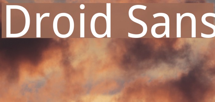 Droid Sans Font examples