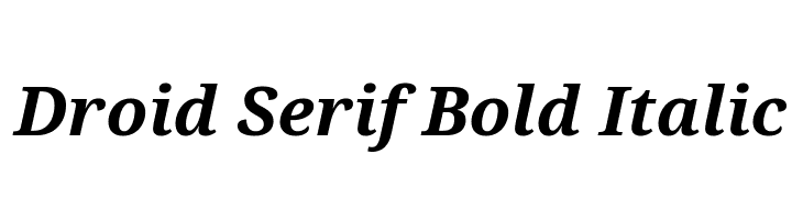 Droid Serif Bold Italic Font