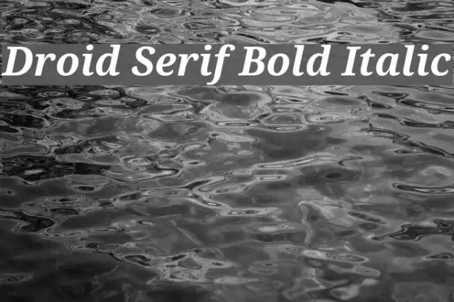 Droid Serif Bold Italic Font examples