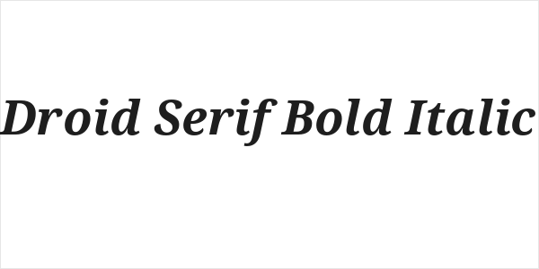 Droid Serif Bold Italic Logo