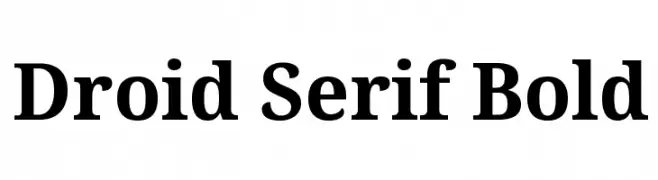 Droid Serif Bold 