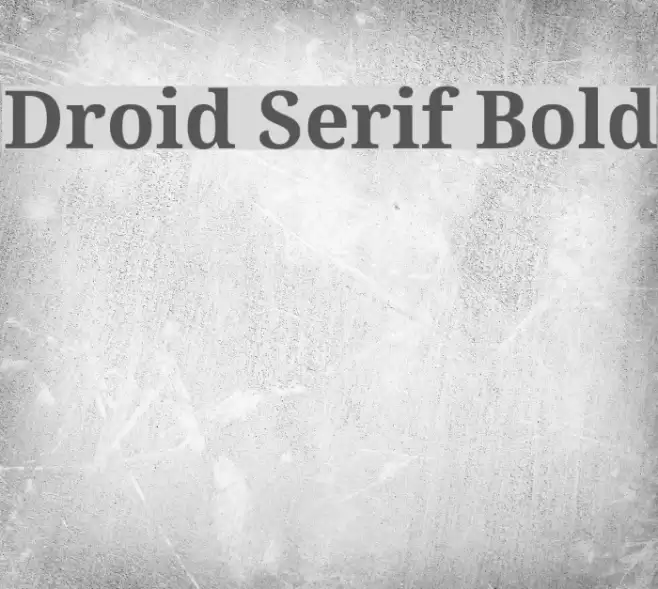 Droid Serif Bold Font examples
