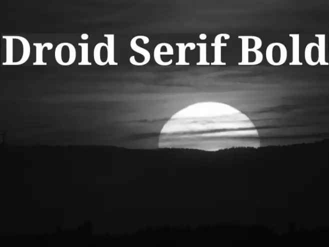 Droid Serif Bold Font examples