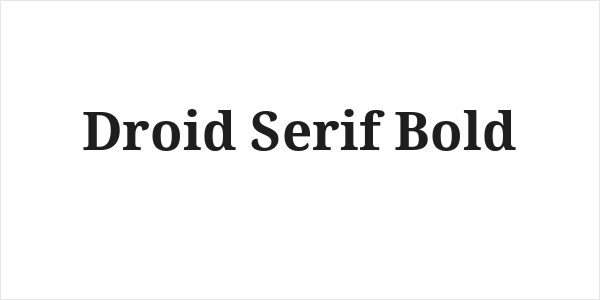 Droid Serif Bold Logo