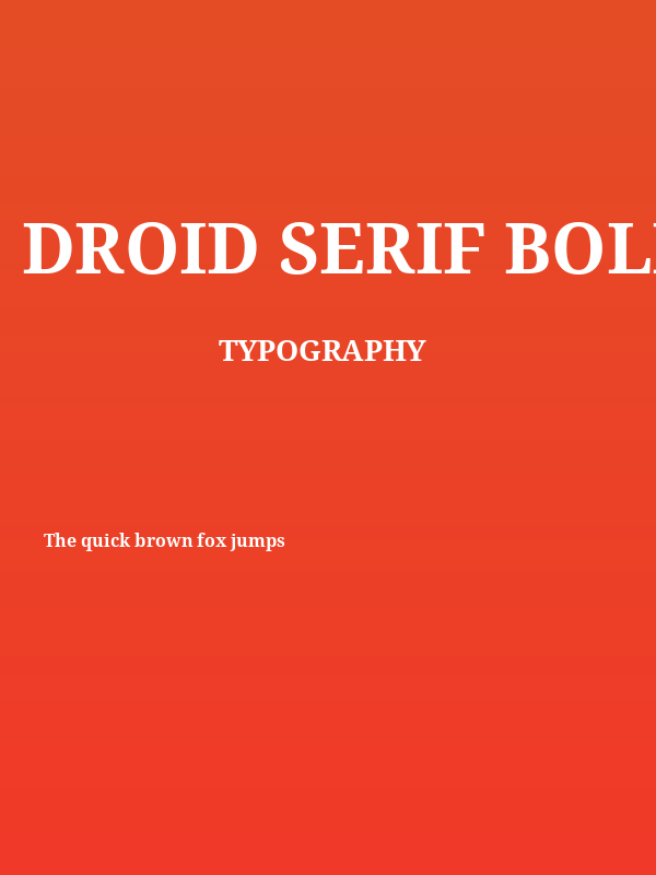Droid Serif Bold Poster