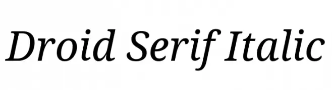 Droid Serif Italic 