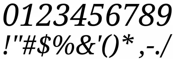 Droid Serif Italic Font OTHER CHARS
