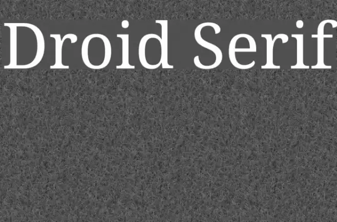 Droid Serif フォント examples