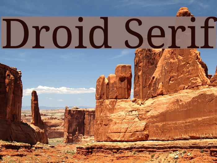 Droid Serif Font examples