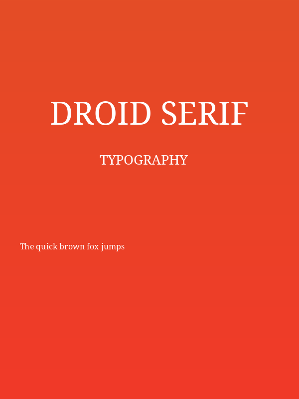 Droid Serif Poster