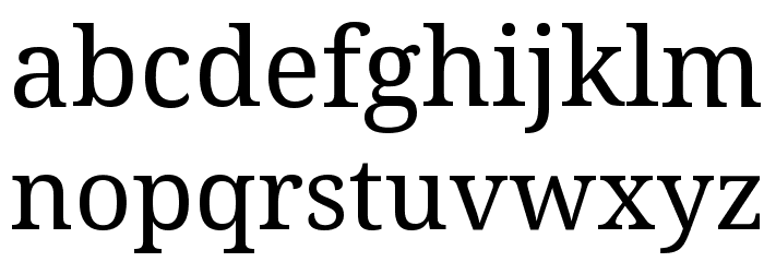 Droid Serif Font LOWERCASE