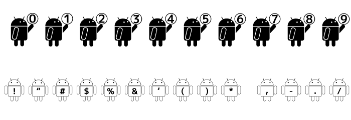 Droid_Robot Font OTHER CHARS