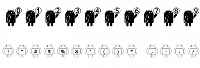 Droid_Robot Font OTHER CHARS