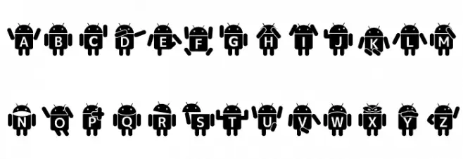 Droid_Robot Font Litere mari